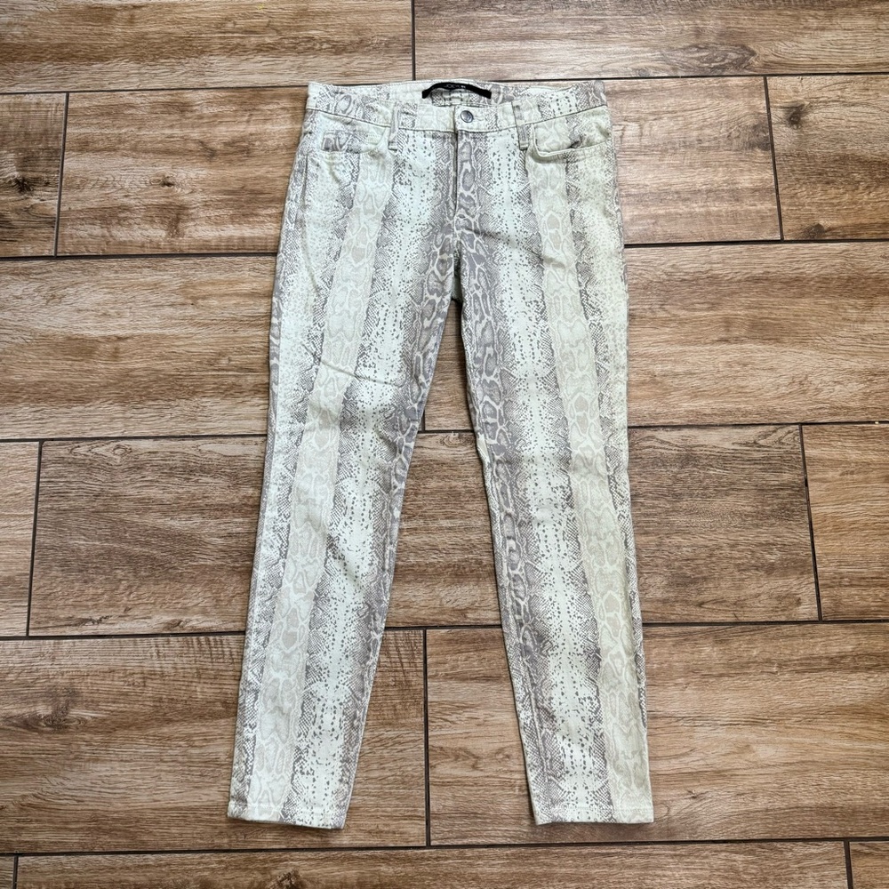 JOE'S JEANS The Luna High Rise Cigarette Skinny Jeans Size 27 Snake Print Denim - Picture 8 of 14